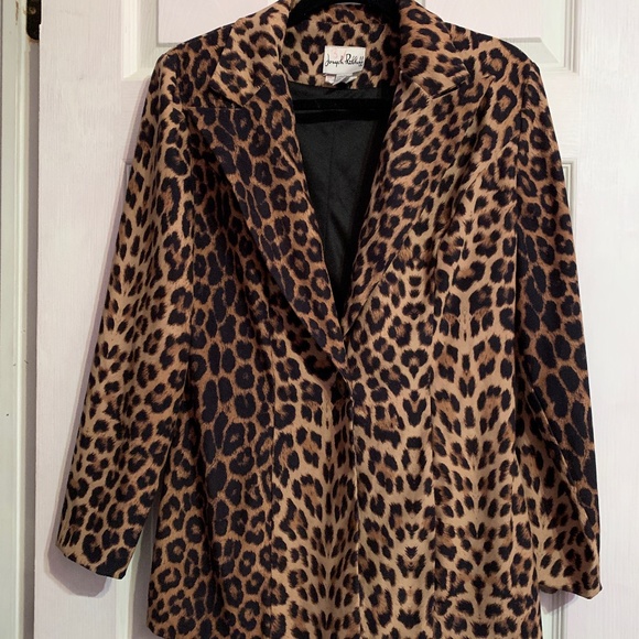 Cheetah Print Lined Blazer